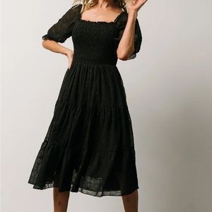 Baltic Born Hazel Eyelet Midi Dress | Black XL